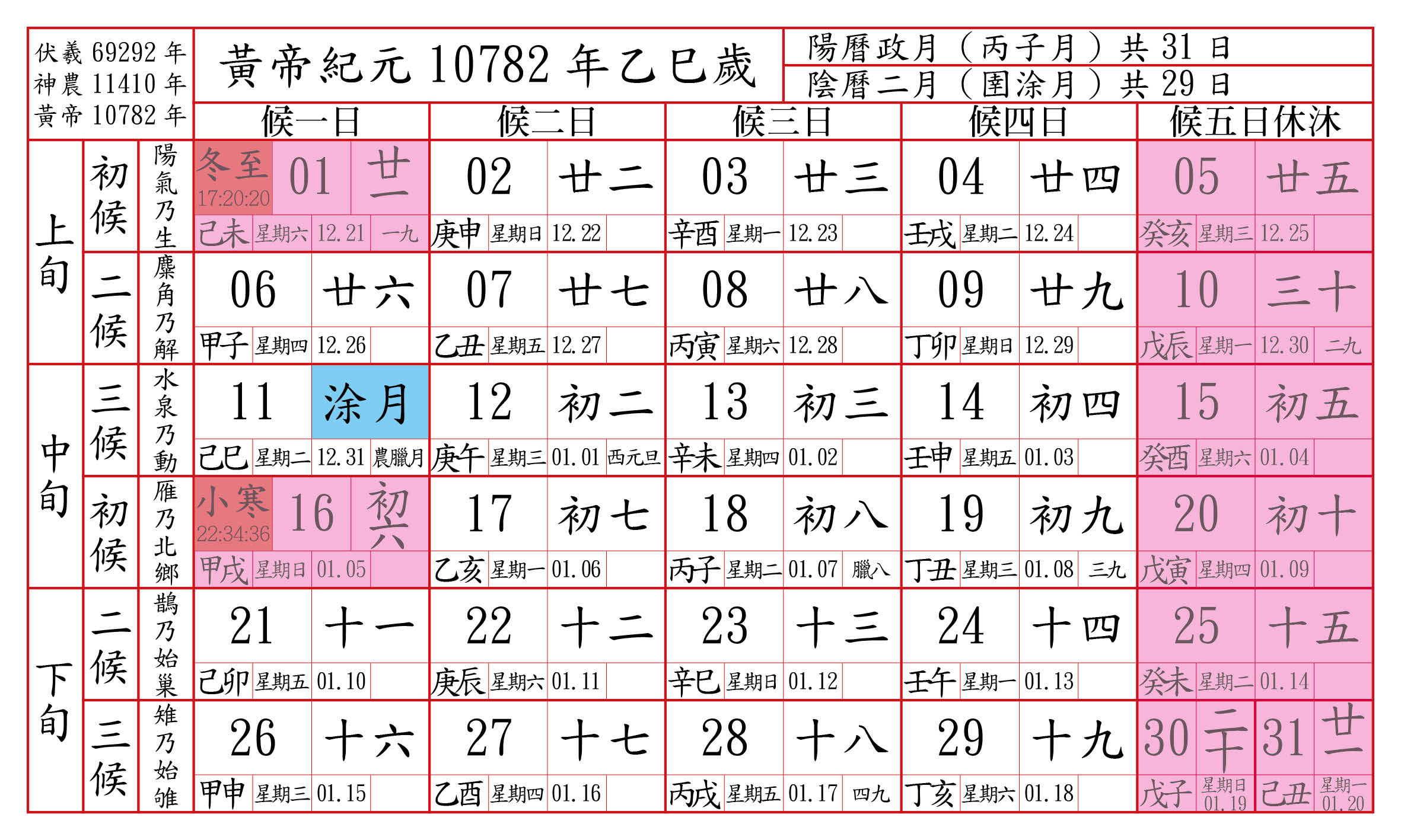 曆法改革之法定假期的構想